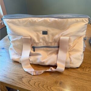 Baby pink new balance padded gym bag